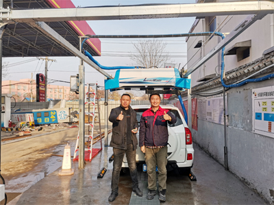 客户满意加好评,镭豹360锐意型洗车机在河南省新乡市长垣东环路加油站安装完成