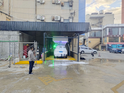 用户案例,镭豹360洗车机在云南省大理市大吉洗车场安装完成