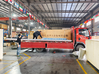 发货现场,LEISUWASH S90旗舰型洗车机发往甘肃省金昌市捷途汽车体验中心